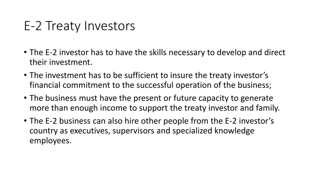 e 2 treaty investors 1