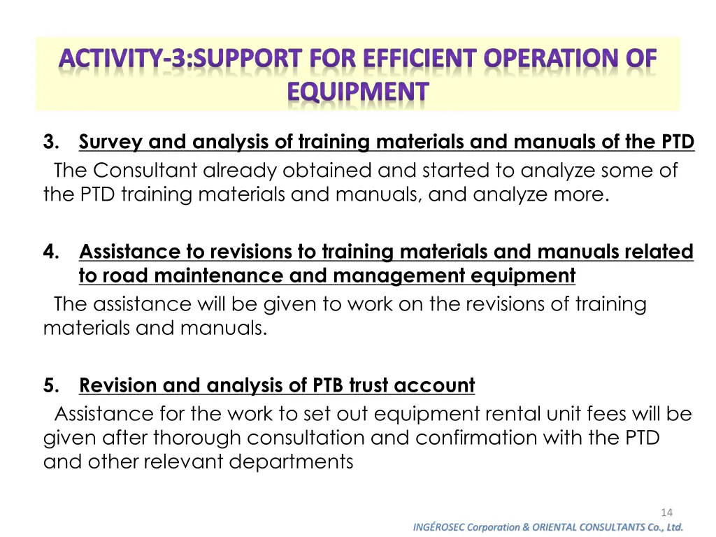 activity 3 support for efficient operation 1