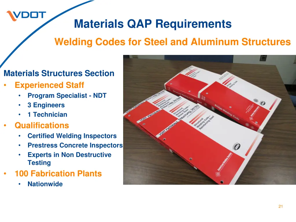 materials qap requirements 6