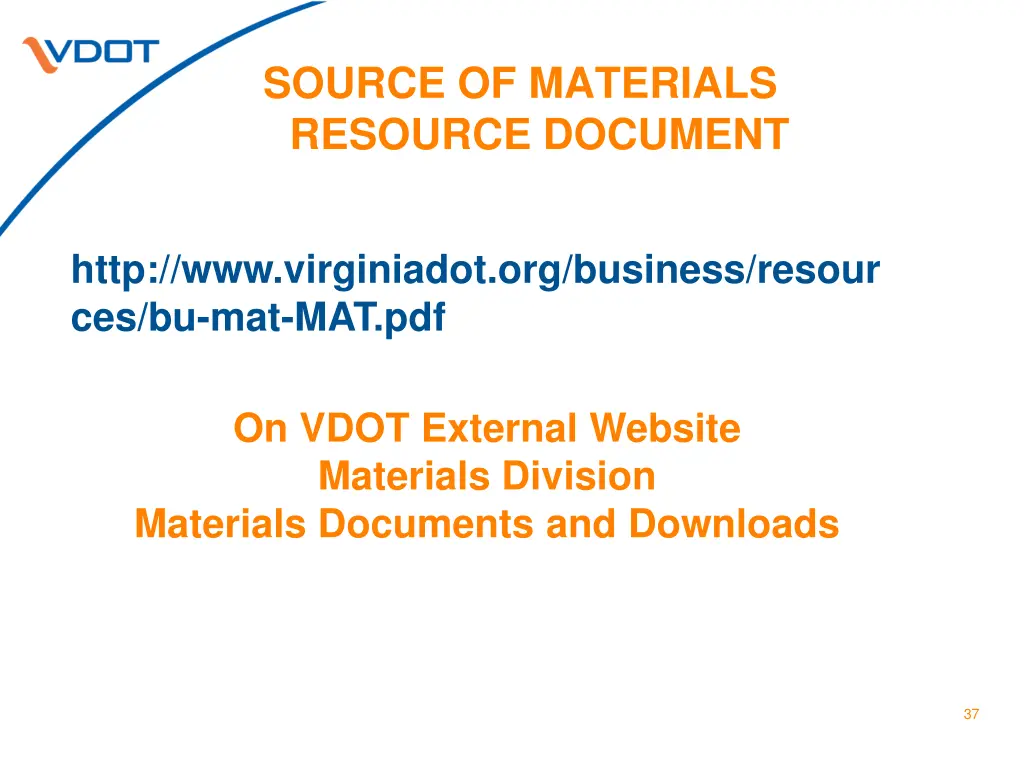 source of materials resource document