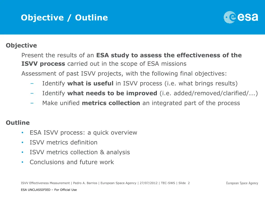 objective outline