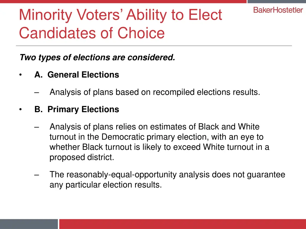 minority voters ability to elect candidates