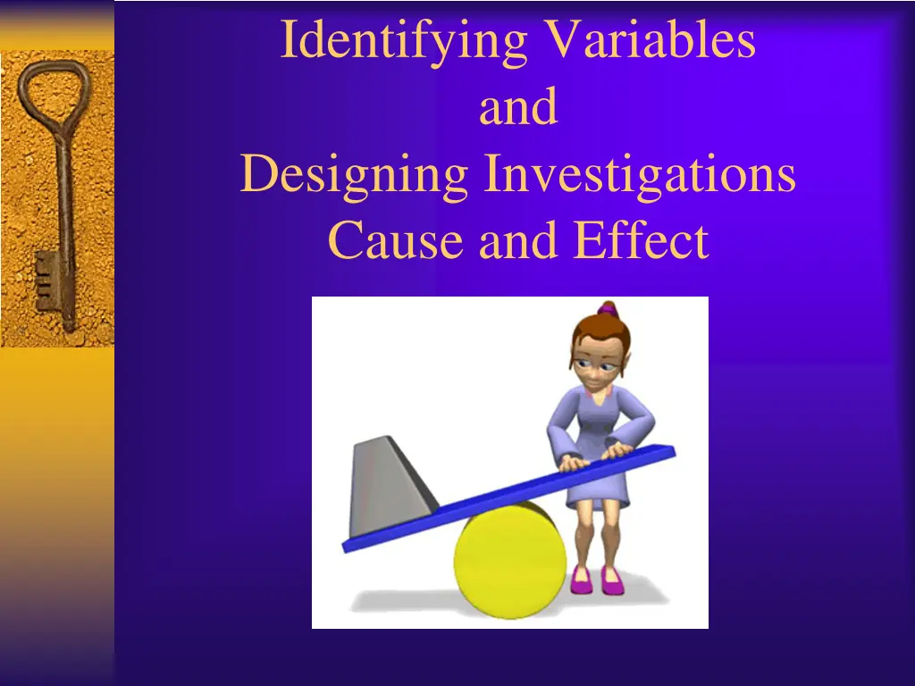 identifying variables and designing