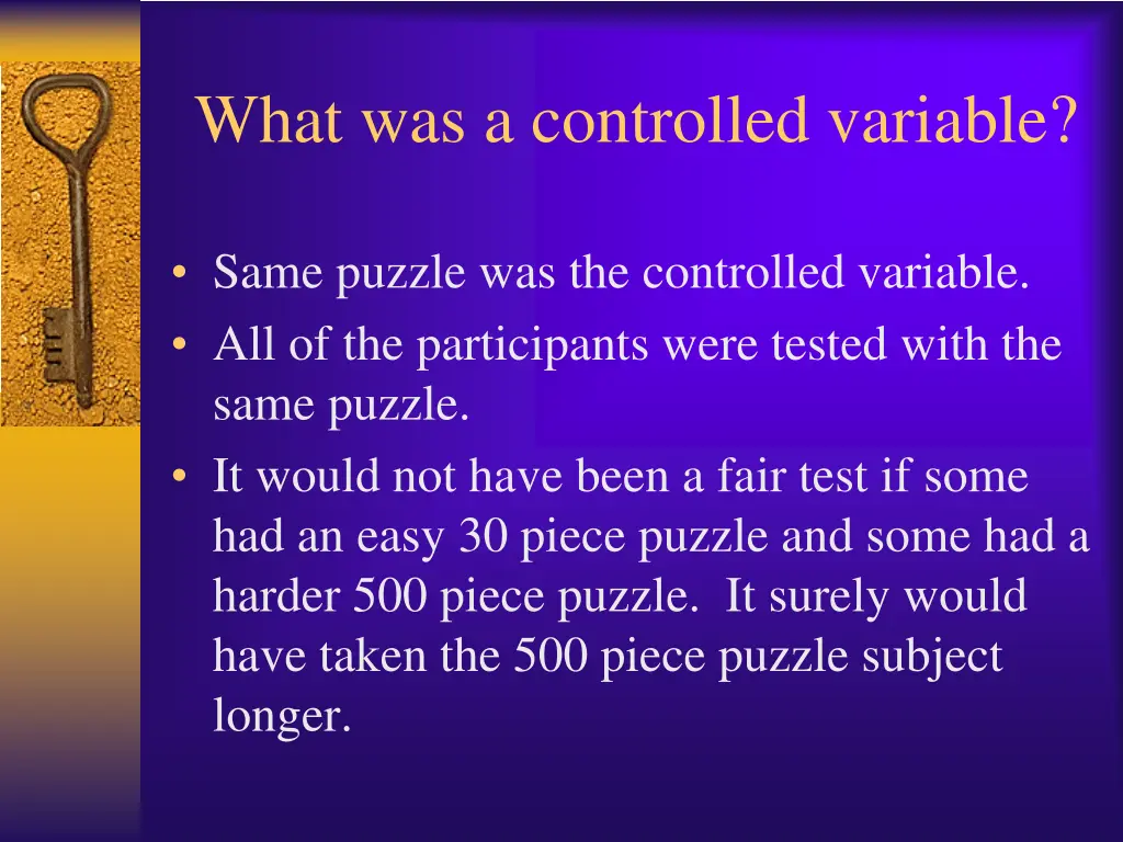 what was a controlled variable