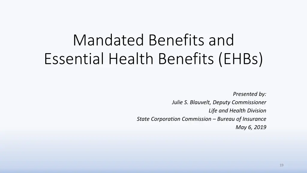 mandated benefits and essential health benefits