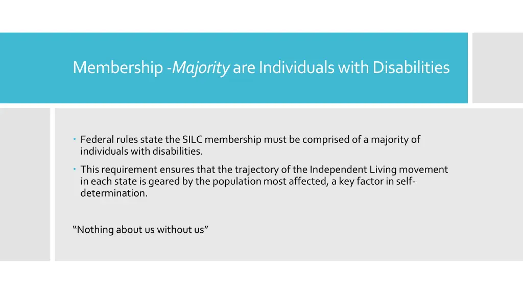 membership majority are individuals with