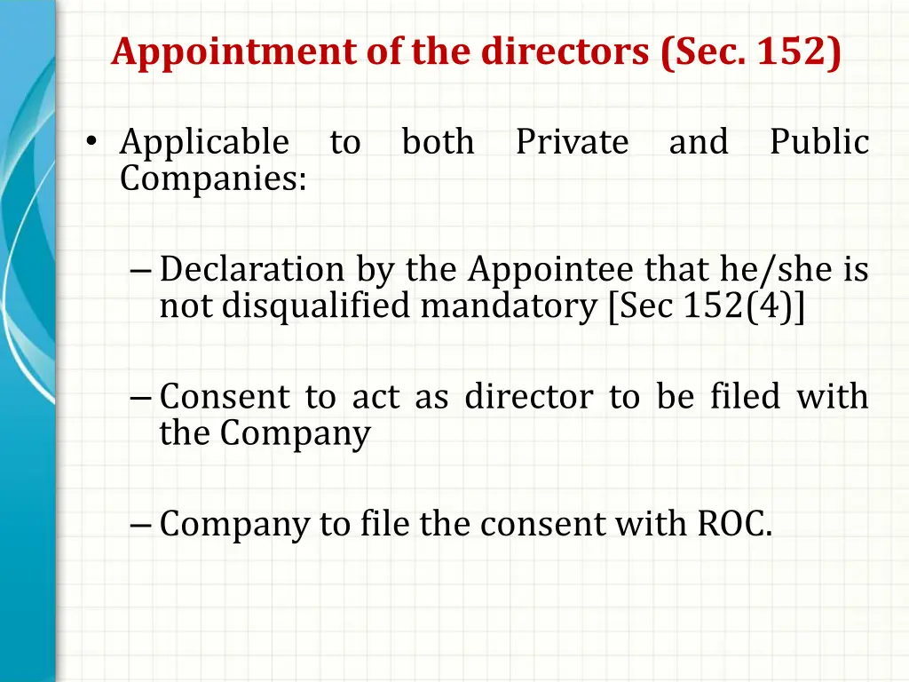 appointment of the directors sec 152