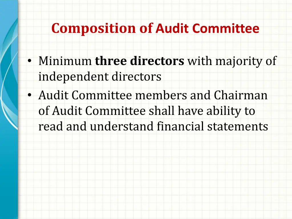 composition of audit committee