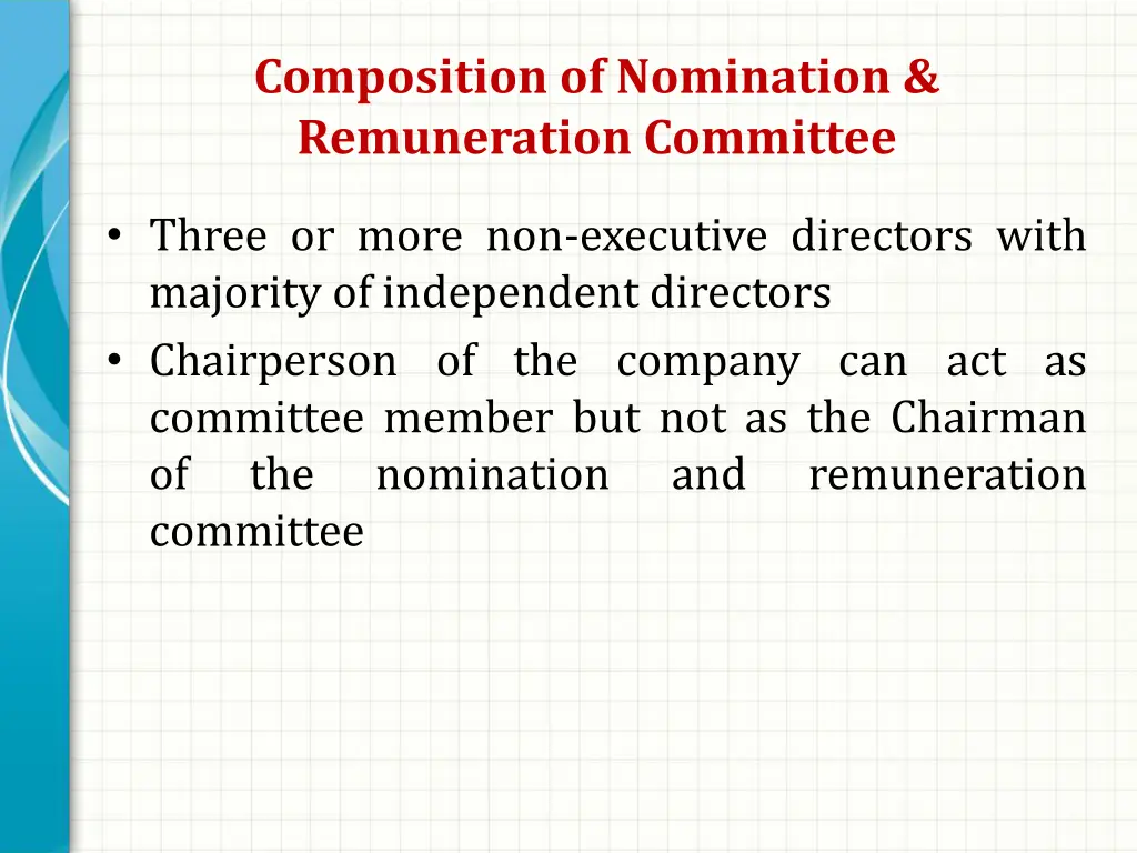 composition of nomination remuneration committee