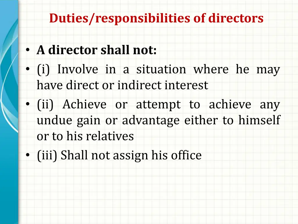 duties responsibilities of directors 1