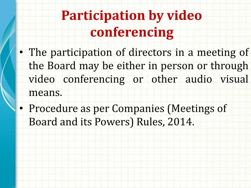 participation by video conferencing