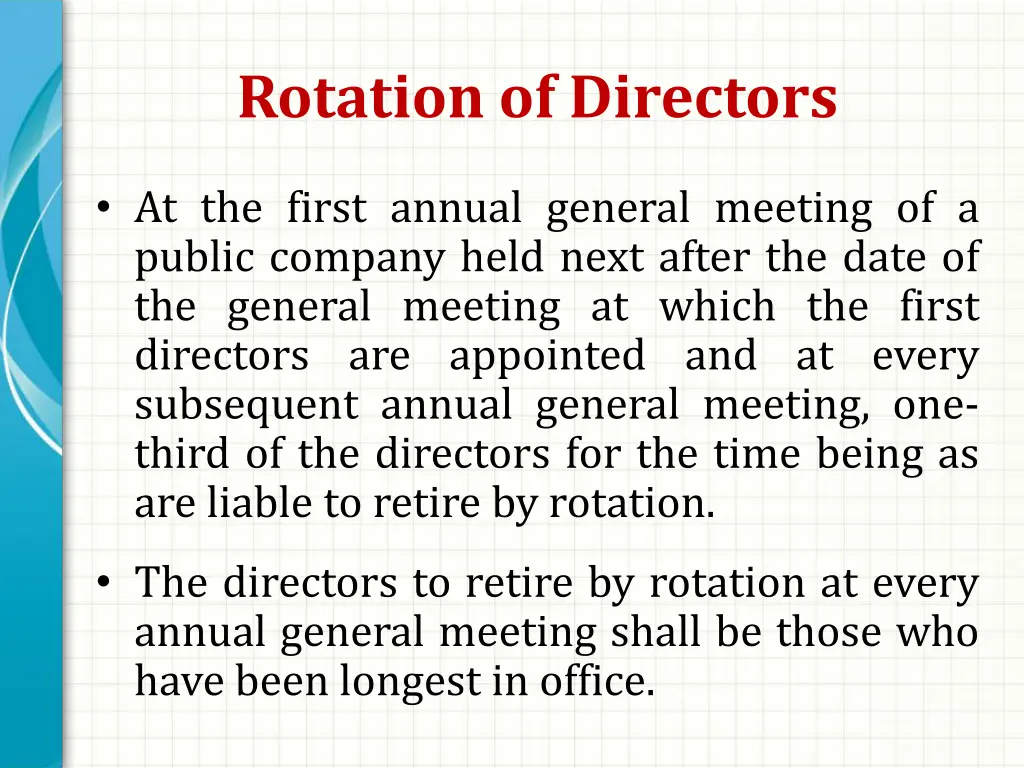 rotation of directors