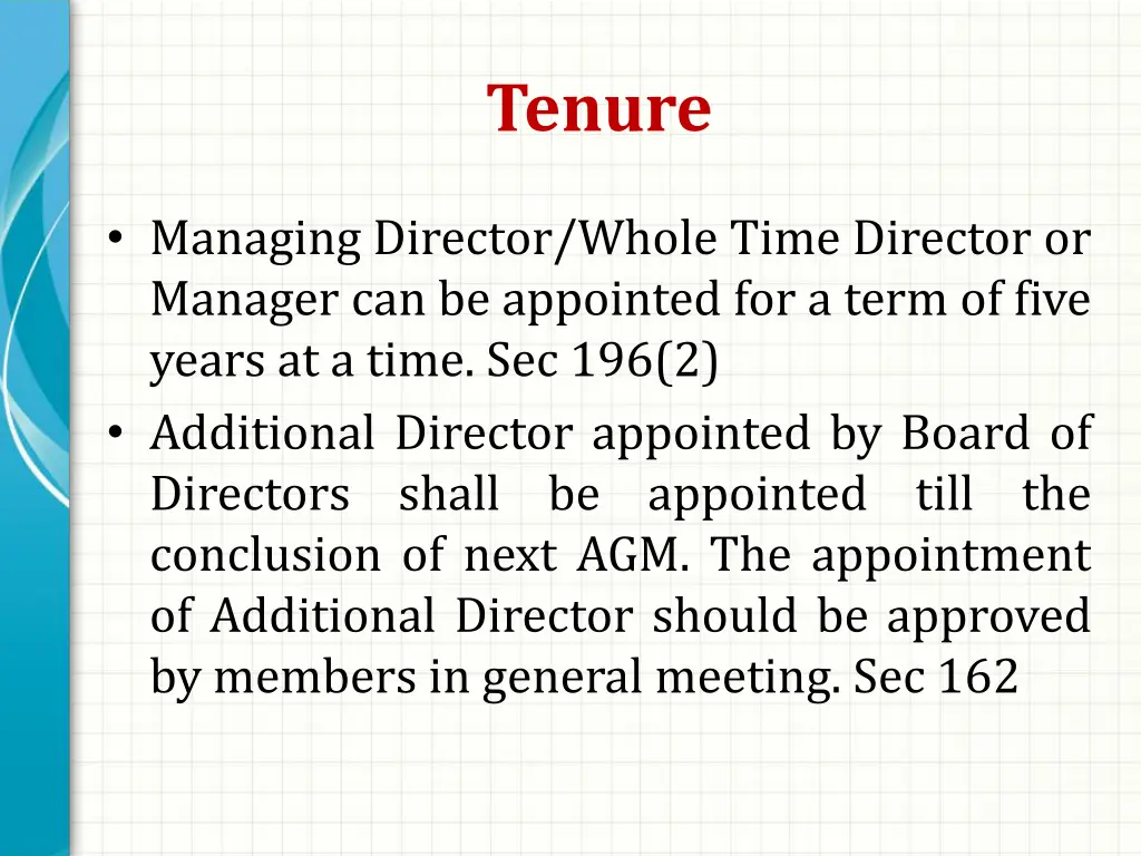 tenure