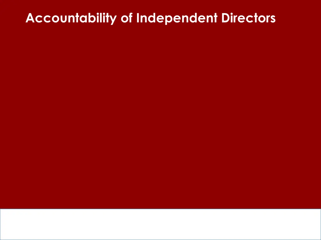 accountability of independent directors