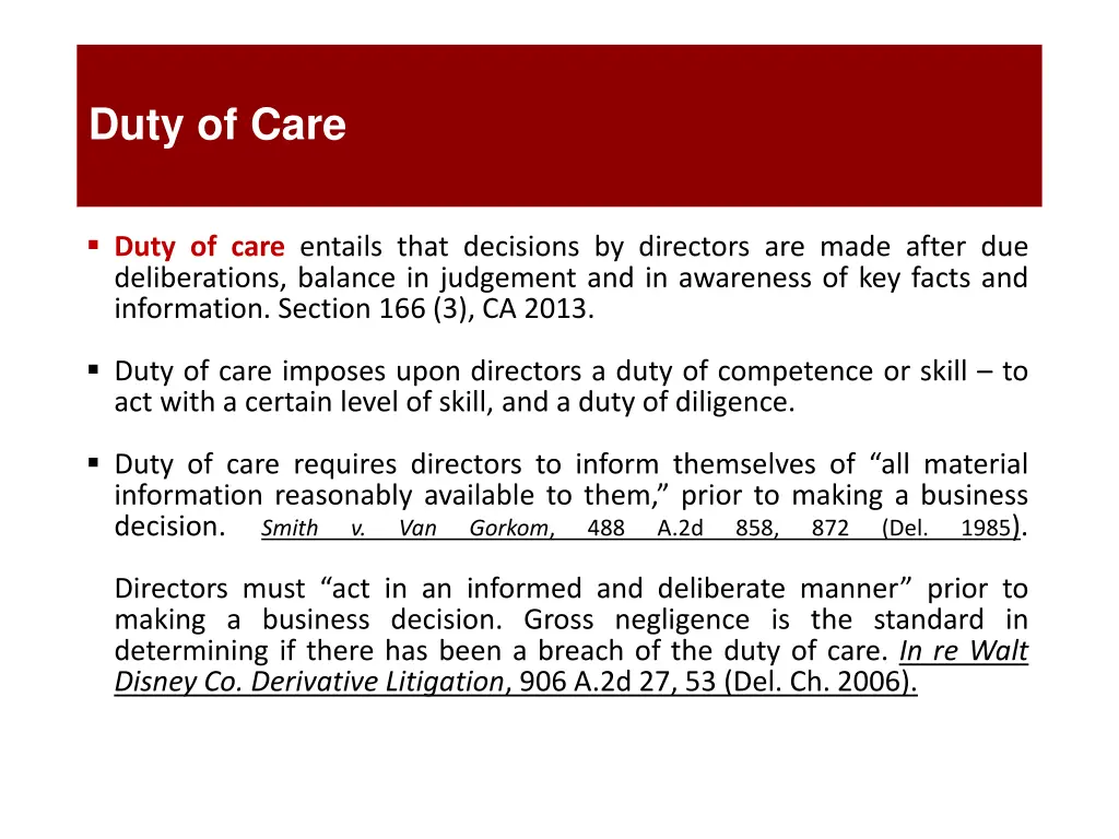 duty of care