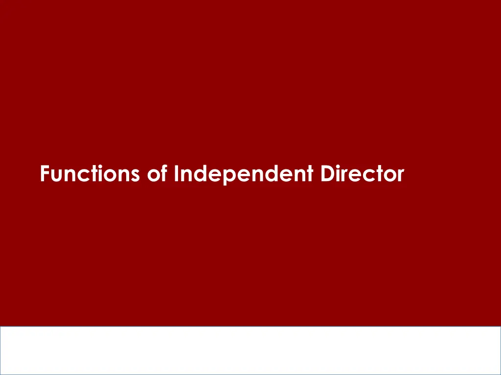 functions of independent director