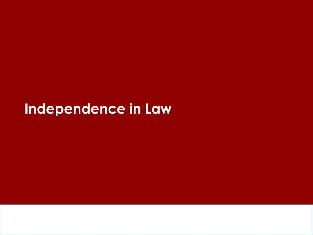 independence in law