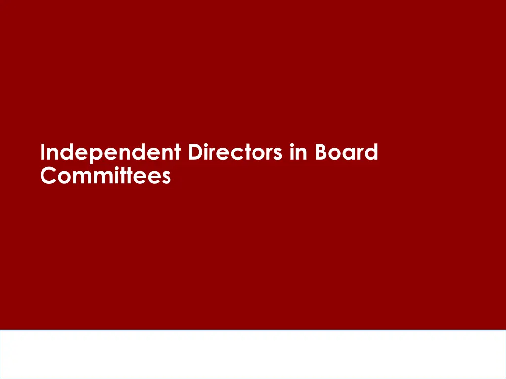 independent directors in board committees