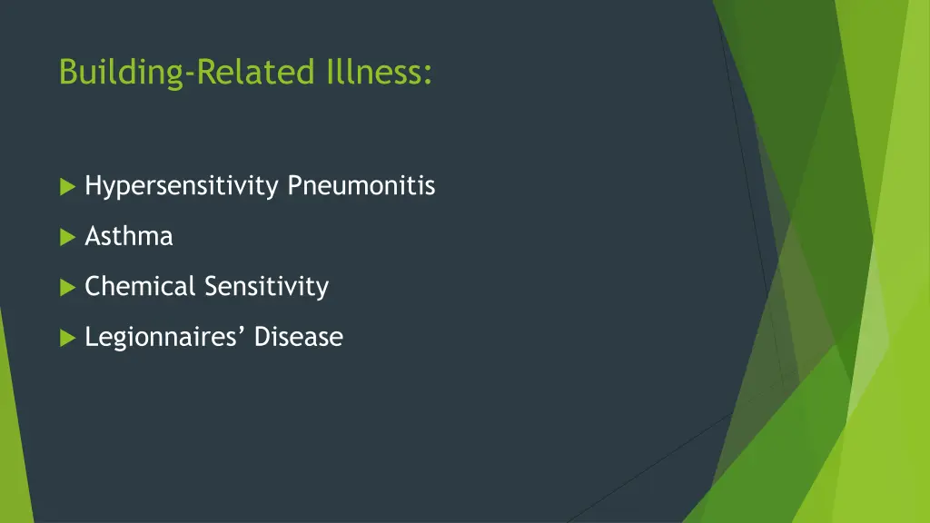 building related illness