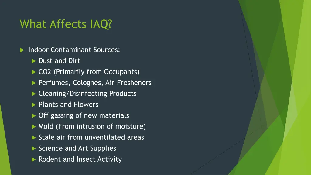 what affects iaq 2