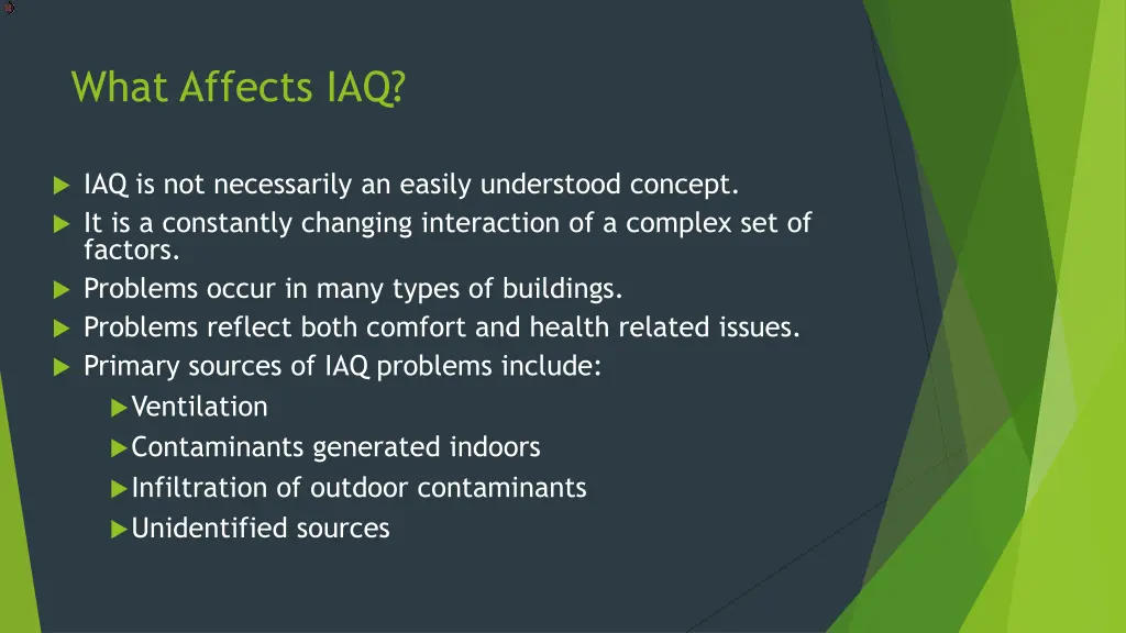 what affects iaq