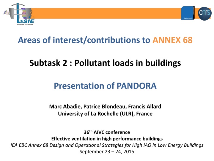 areas of interest contributions to annex 68