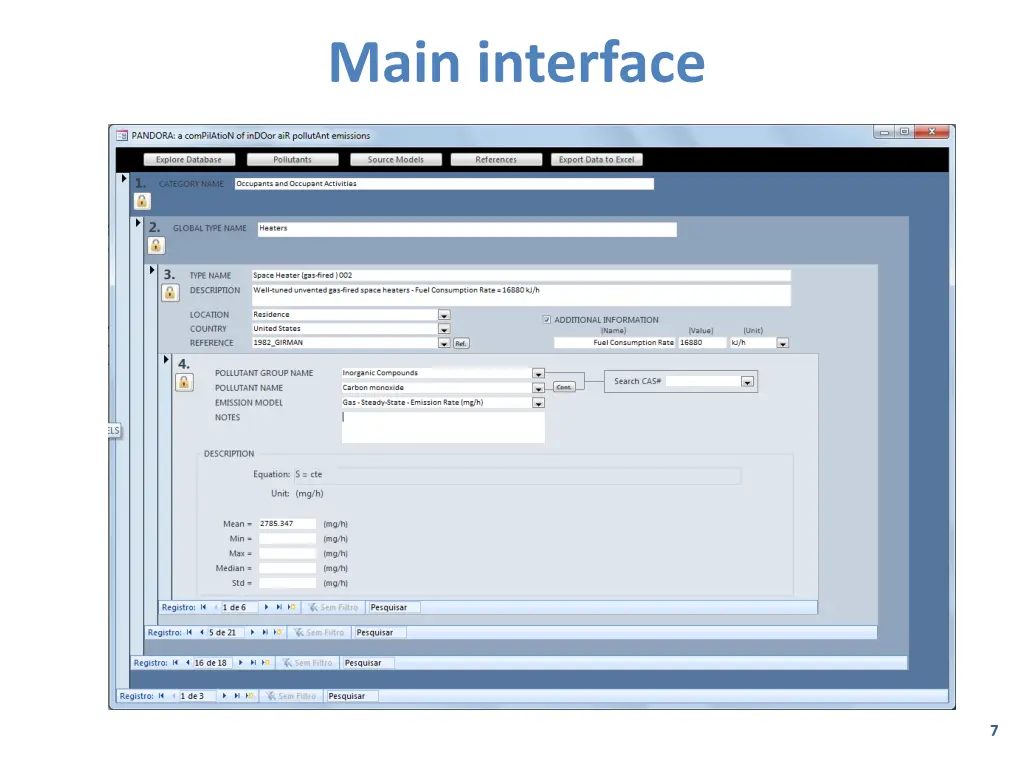 main interface