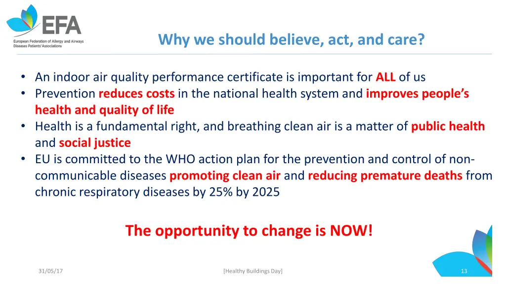 why we should believe act and care