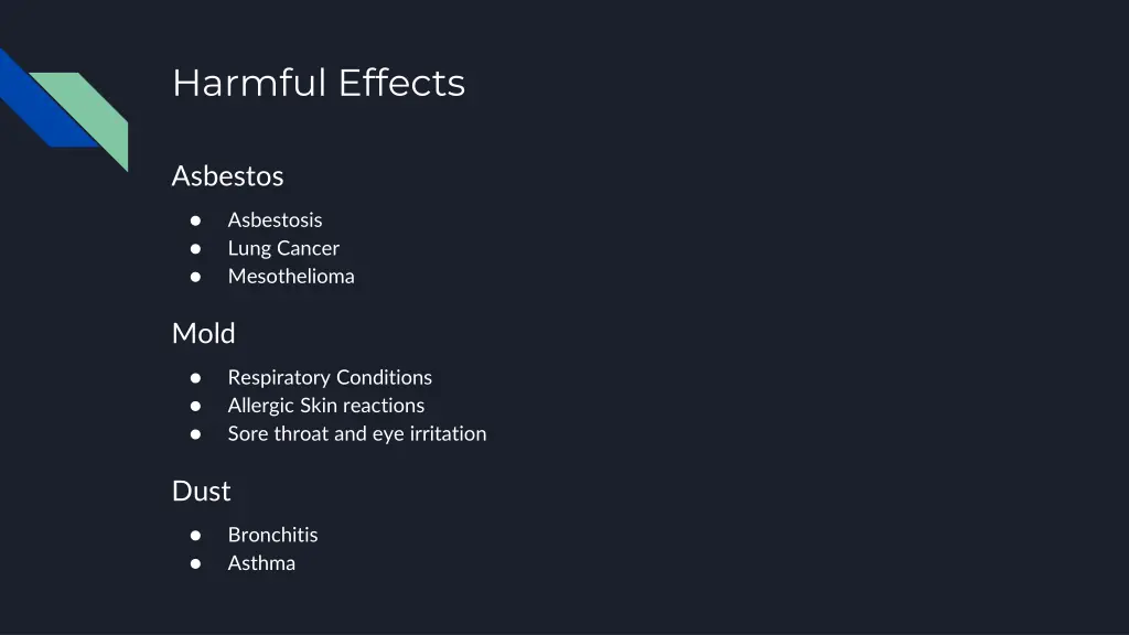 harmful effects