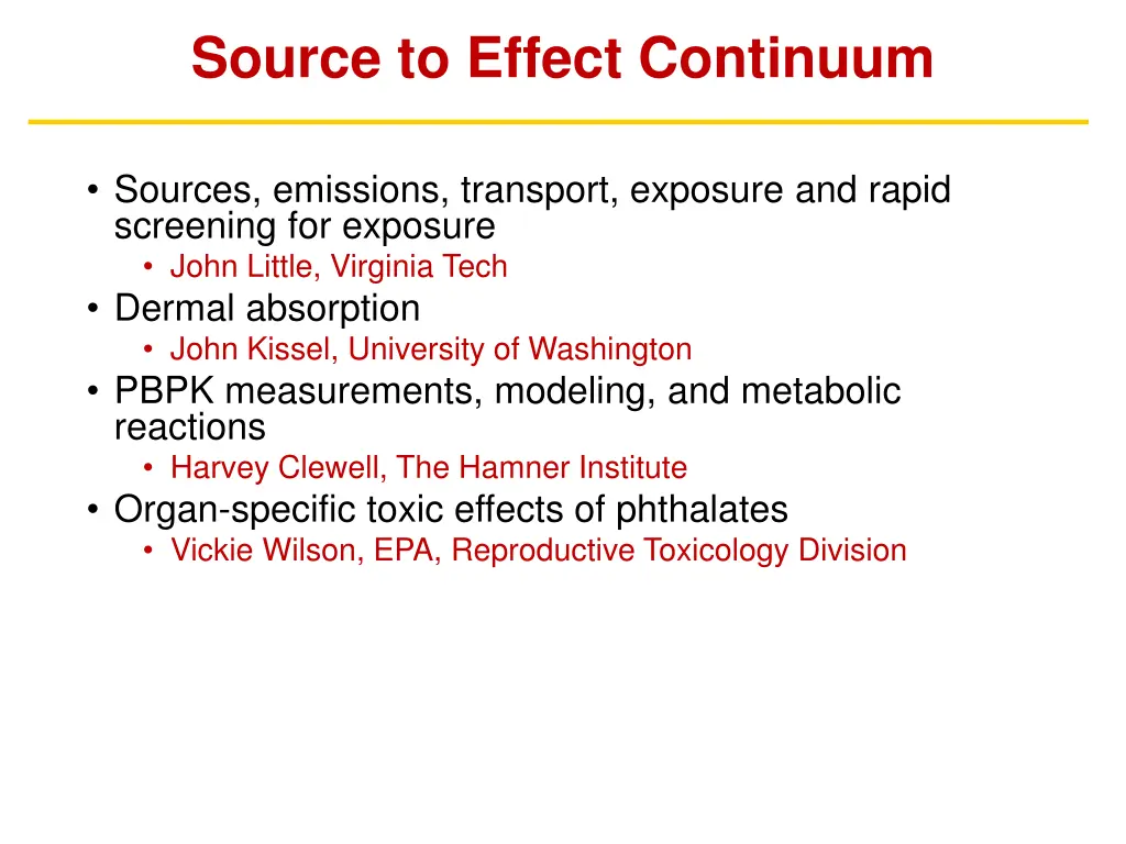 source to effect continuum