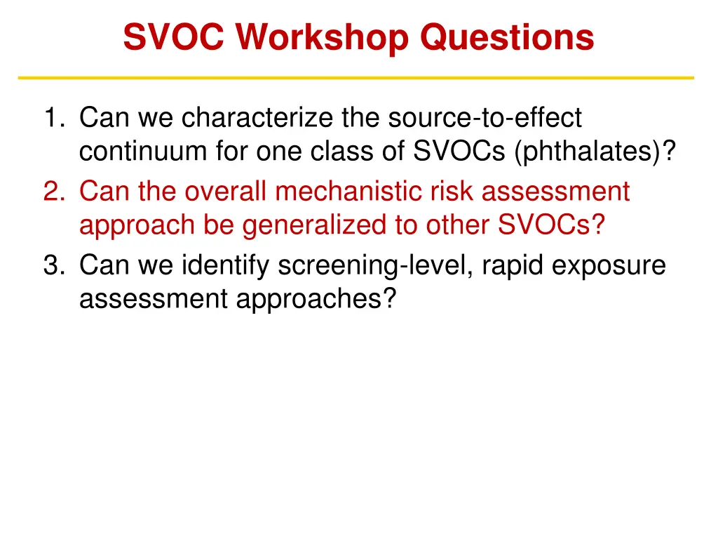 svoc workshop questions 2