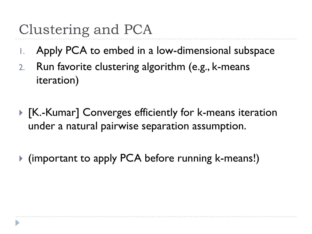 clustering and pca