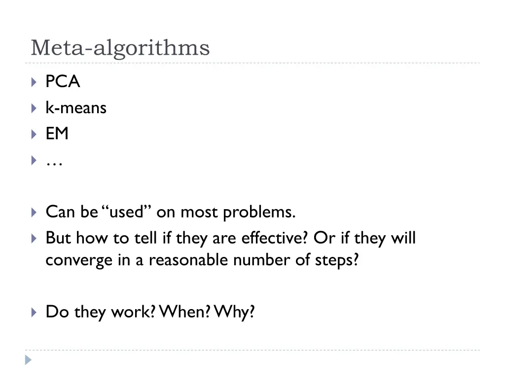 meta algorithms