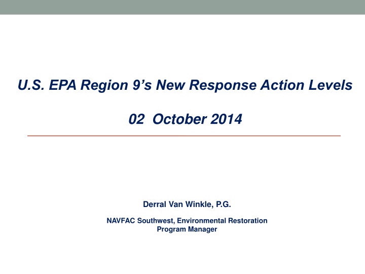 u s epa region 9 s new response action levels