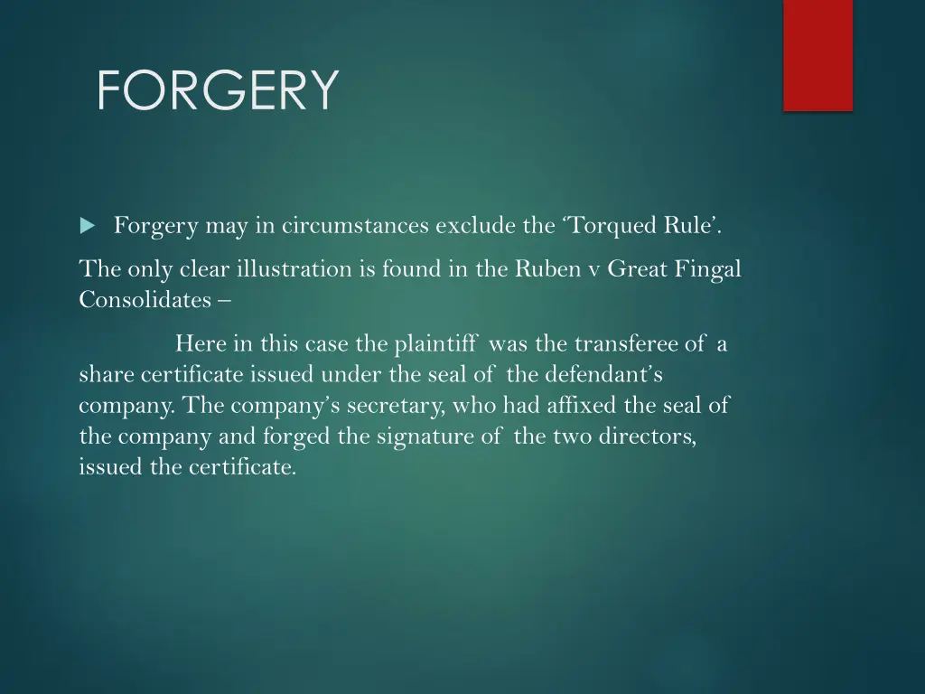 forgery