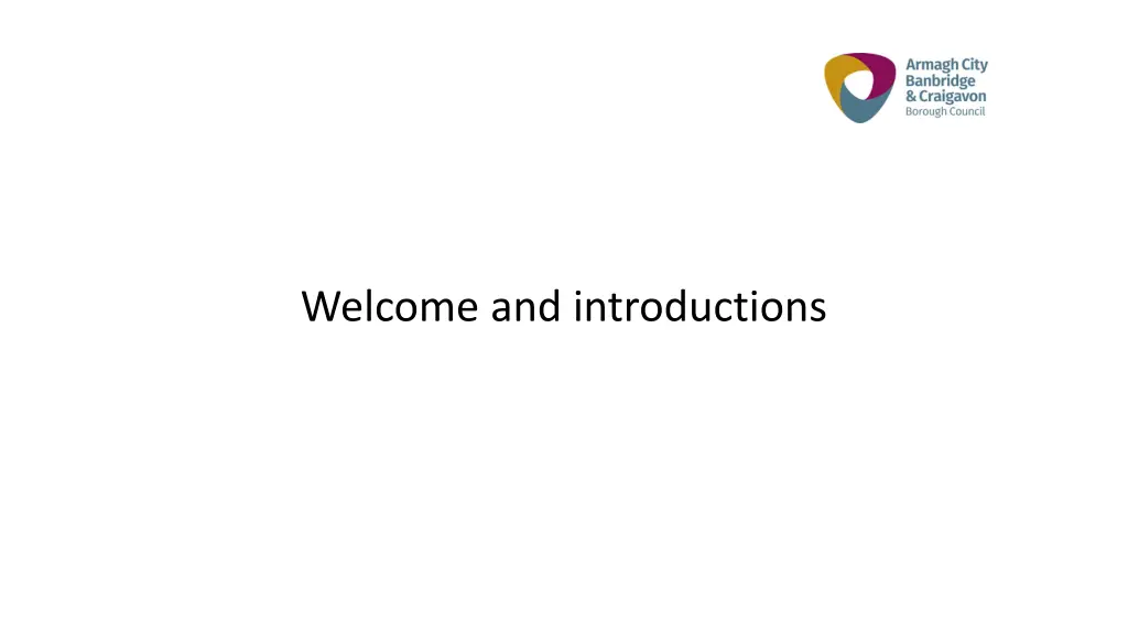 welcome and introductions