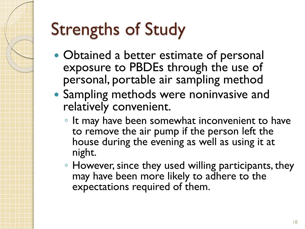 strengths of study