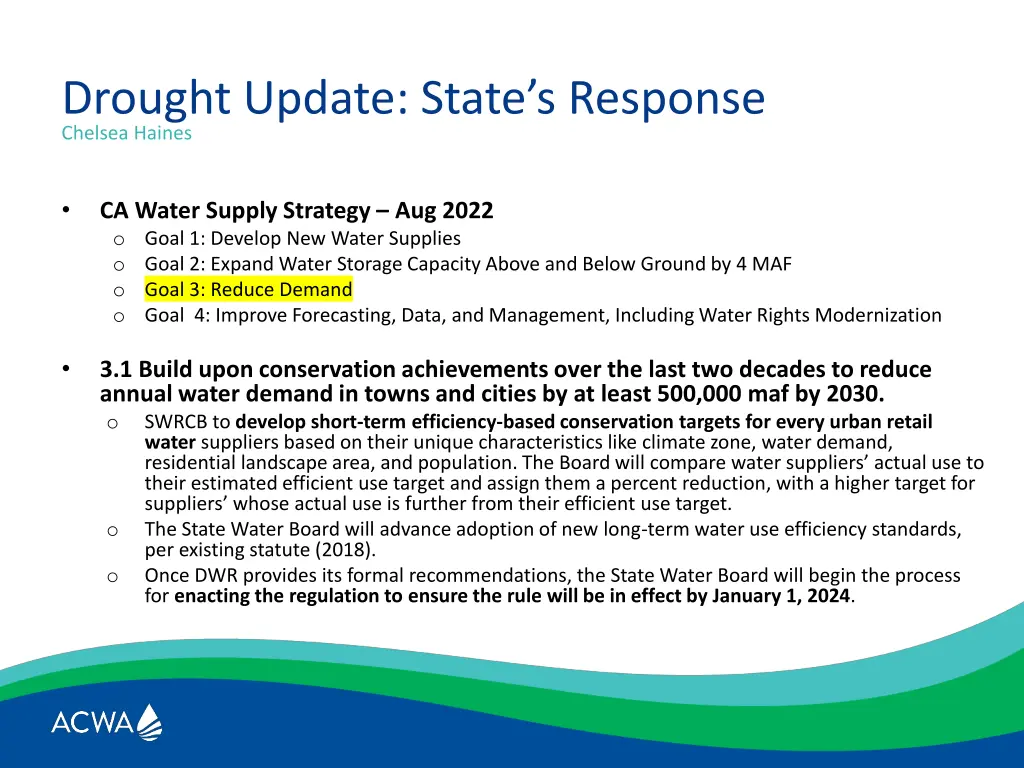 drought update state s response chelsea haines