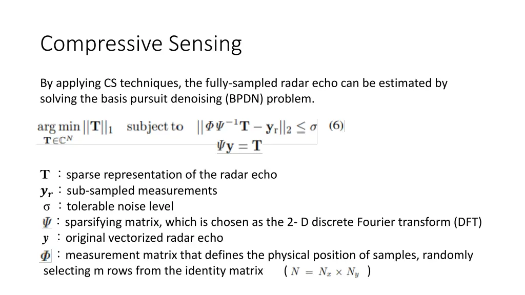 compressive sensing