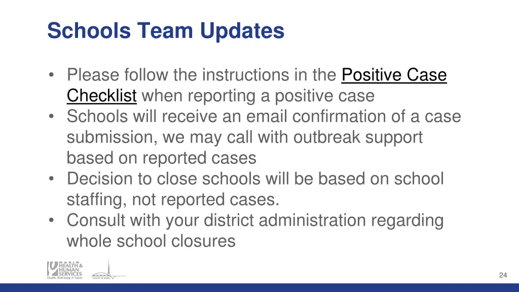 schools team updates 1