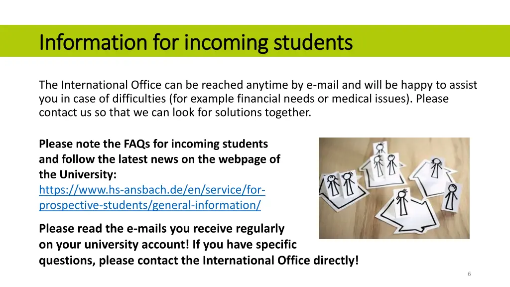 information for incoming students information 1