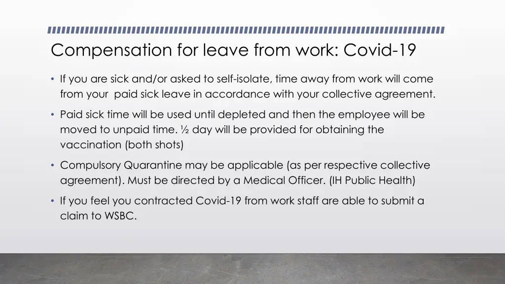 compensation for leave from work covid 19