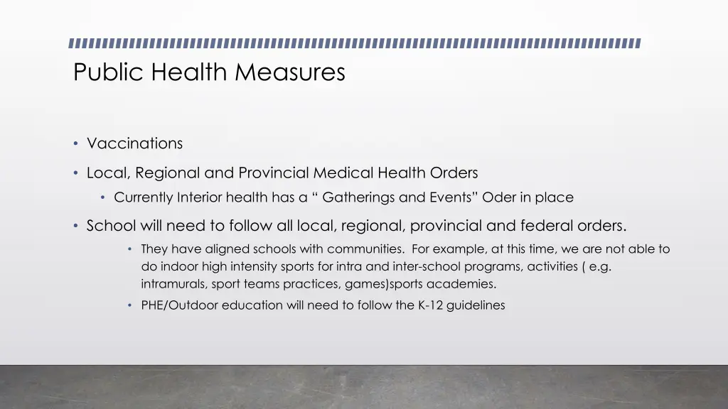 public health measures