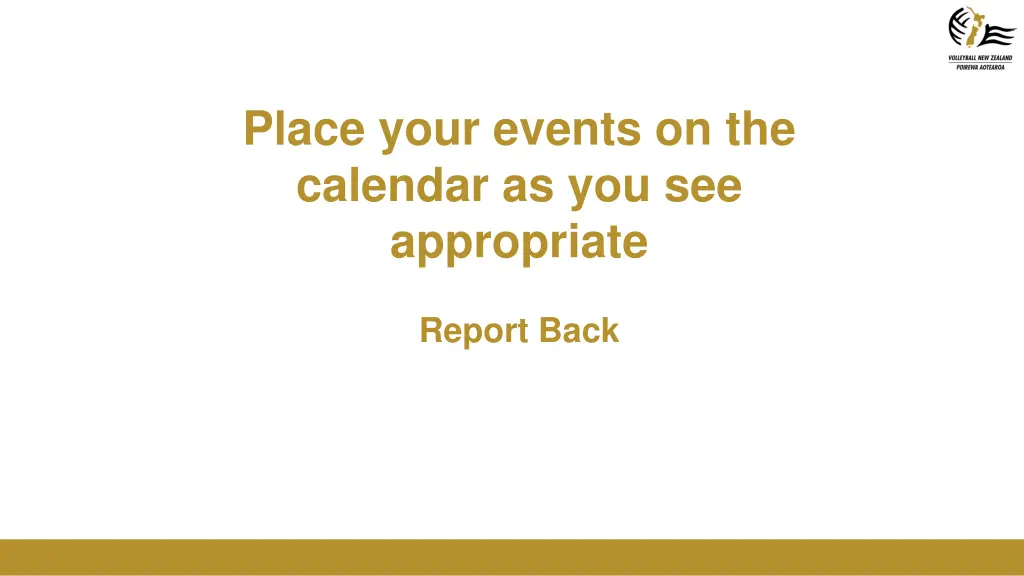 place your events on the calendar