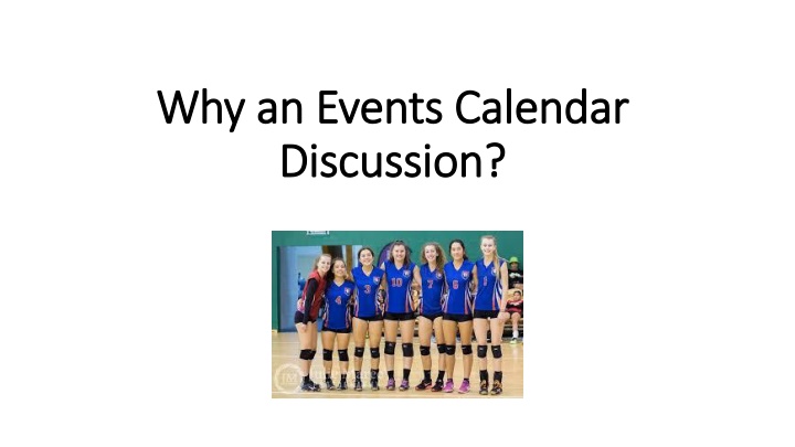 why an events calendar why an events calendar