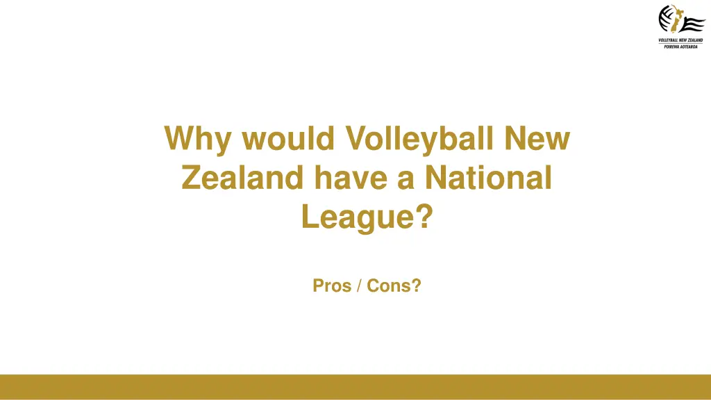 why would volleyball new zealand have a national