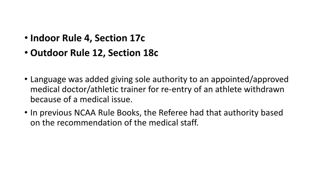 indoor rule 4 section 17c outdoor rule 12 section