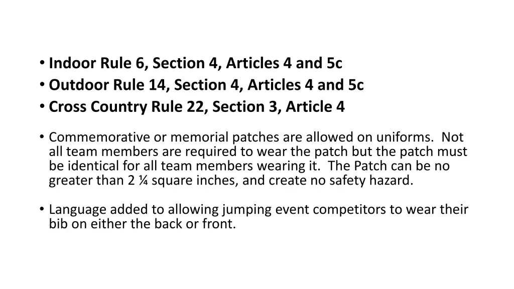 indoor rule 6 section 4 articles 4 and 5c outdoor