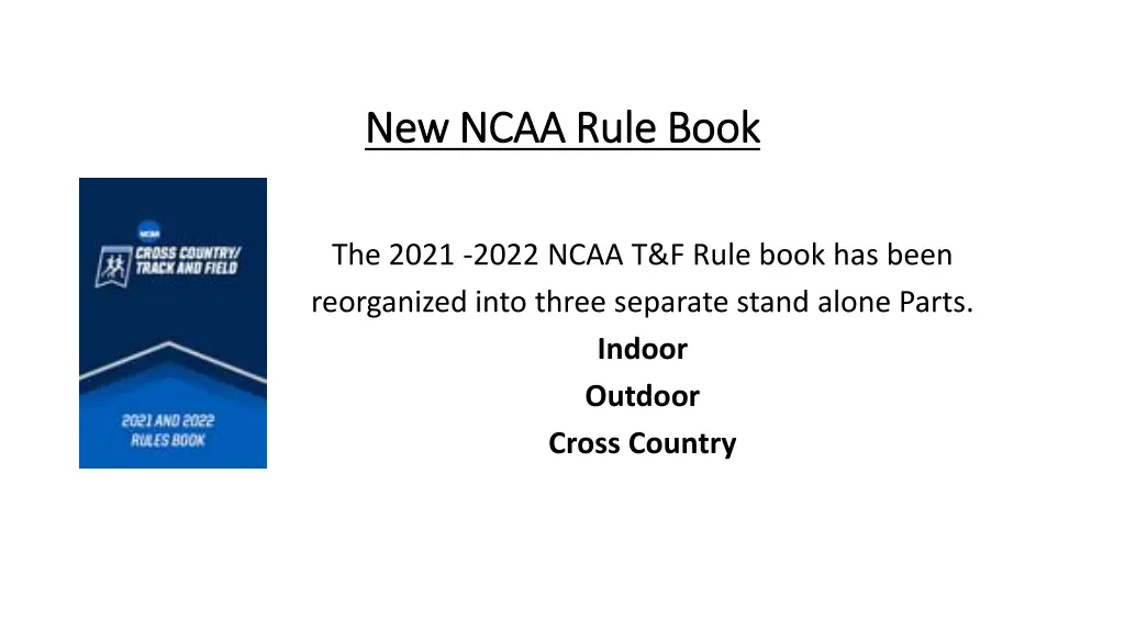 new ncaa rule book new ncaa rule book