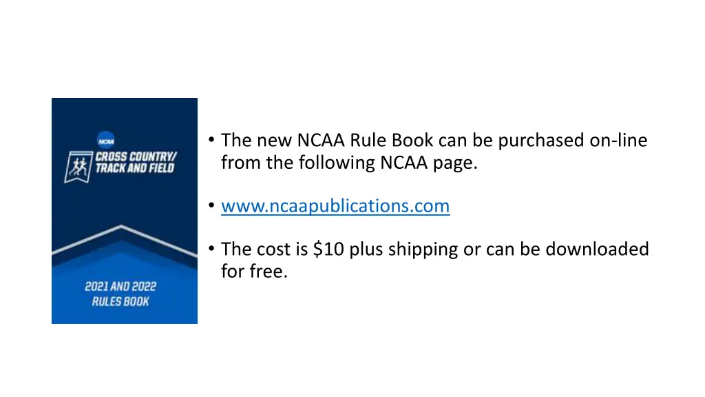 the new ncaa rule book can be purchased on line